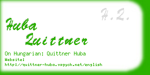 huba quittner business card